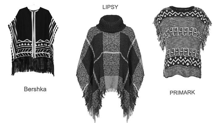 PONCHOS grises conjunto